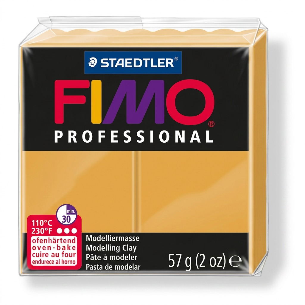 FIMO Professional – Pâte ocre 57 g, réf. 8005-17 — caractéristiques illustrées