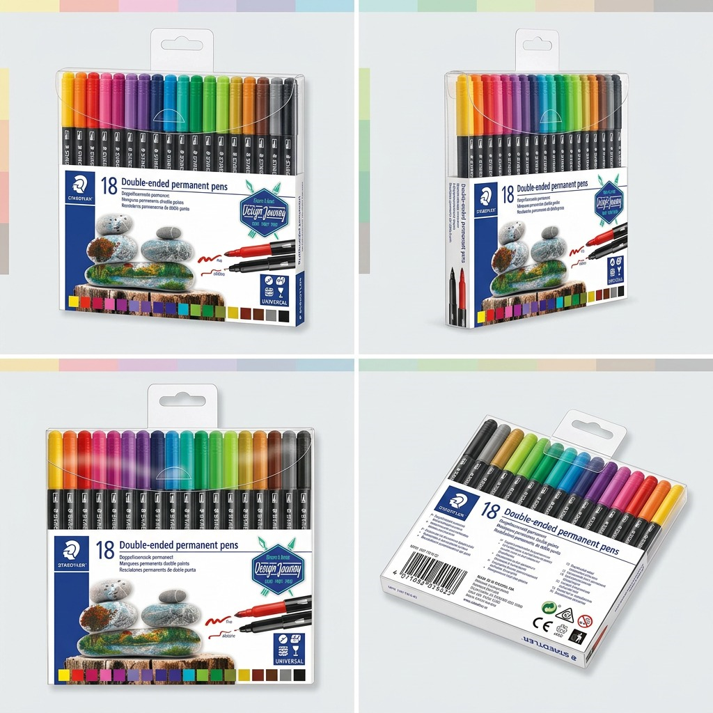 STAEDTLER 18 marqueurs permanents double pointe, réf. 3187-TB18-02 — vue du produit 5