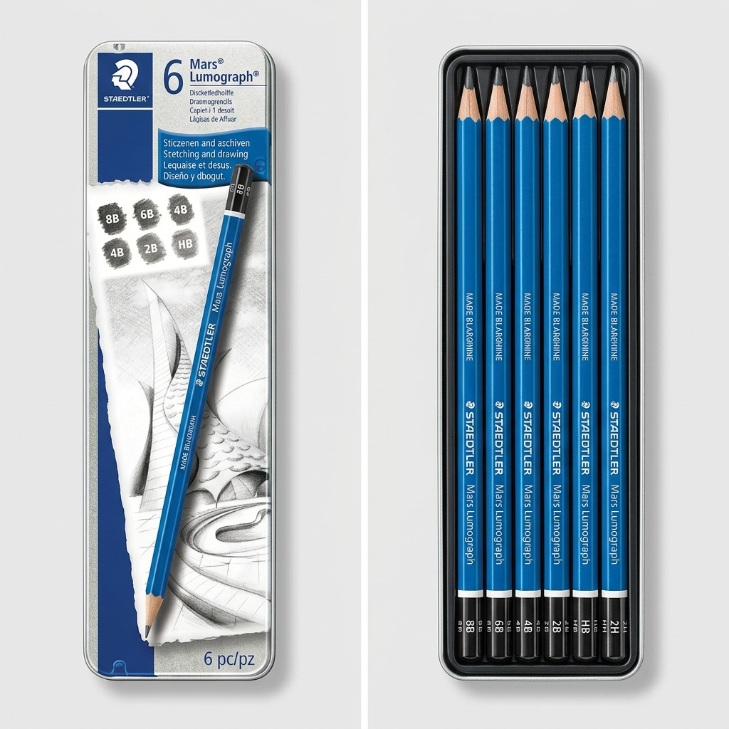 STAEDTLER Mars Lumograph – 6 crayons graphite, réf. 100-G6-12 — vue du produit 5