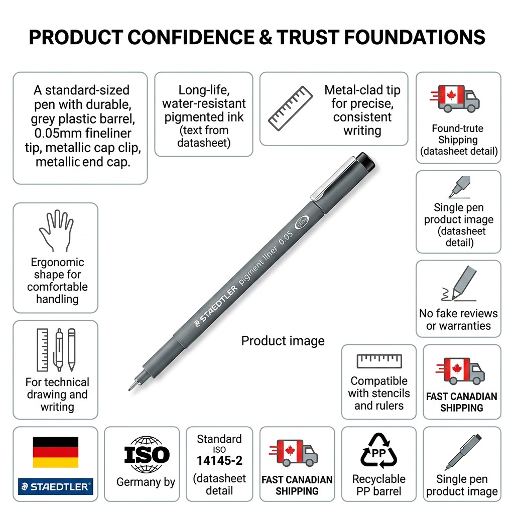STAEDTLER Pigment Liner – Fineliner noir 0,05 mm, réf. 308-0059M — vue du produit 8