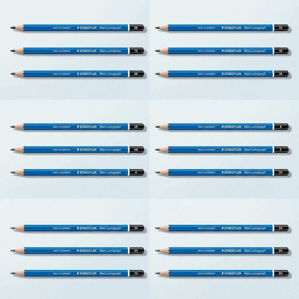STAEDTLER Mars Lumograph – Crayon graphite F, réf. 100-F-35 — vue du produit sur fond clair