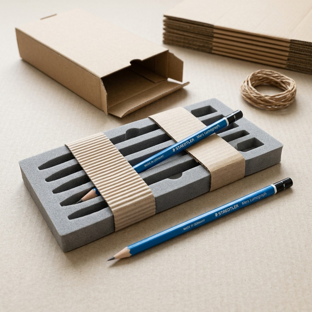 STAEDTLER Mars Lumograph – Crayon graphite F, réf. 100-F-35 — présentation de l’ensemble et de son emballage