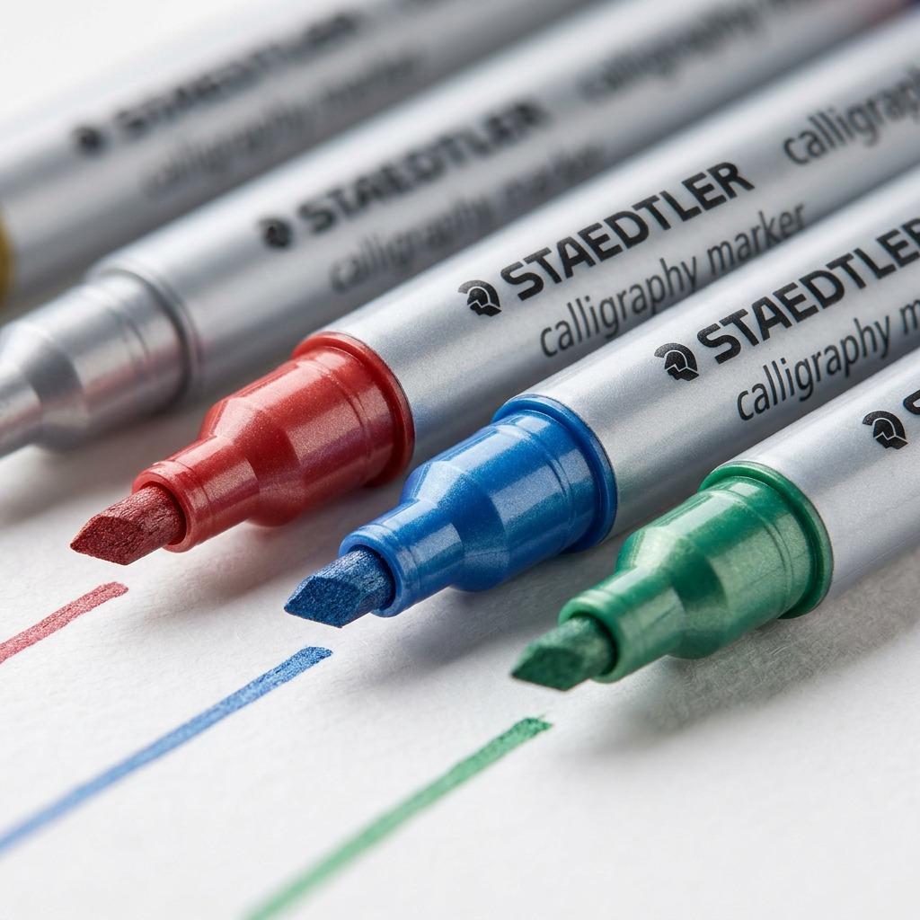 STAEDTLER – Lot de 10 marqueurs métal pour calligraphie, réf. 8325TB10A6 — gros plan