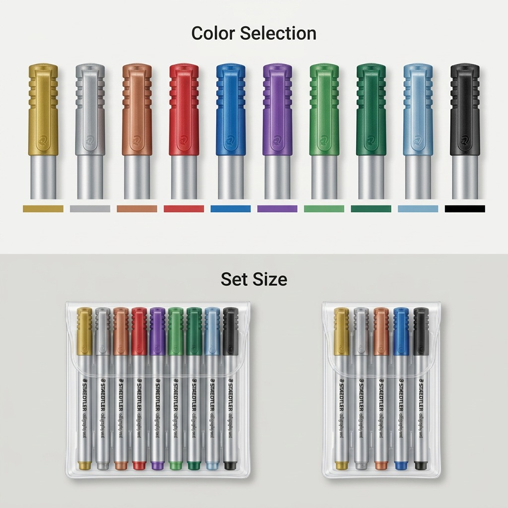 STAEDTLER – Lot de 10 marqueurs métal pour calligraphie, réf. 8325TB10A6 — vue 5