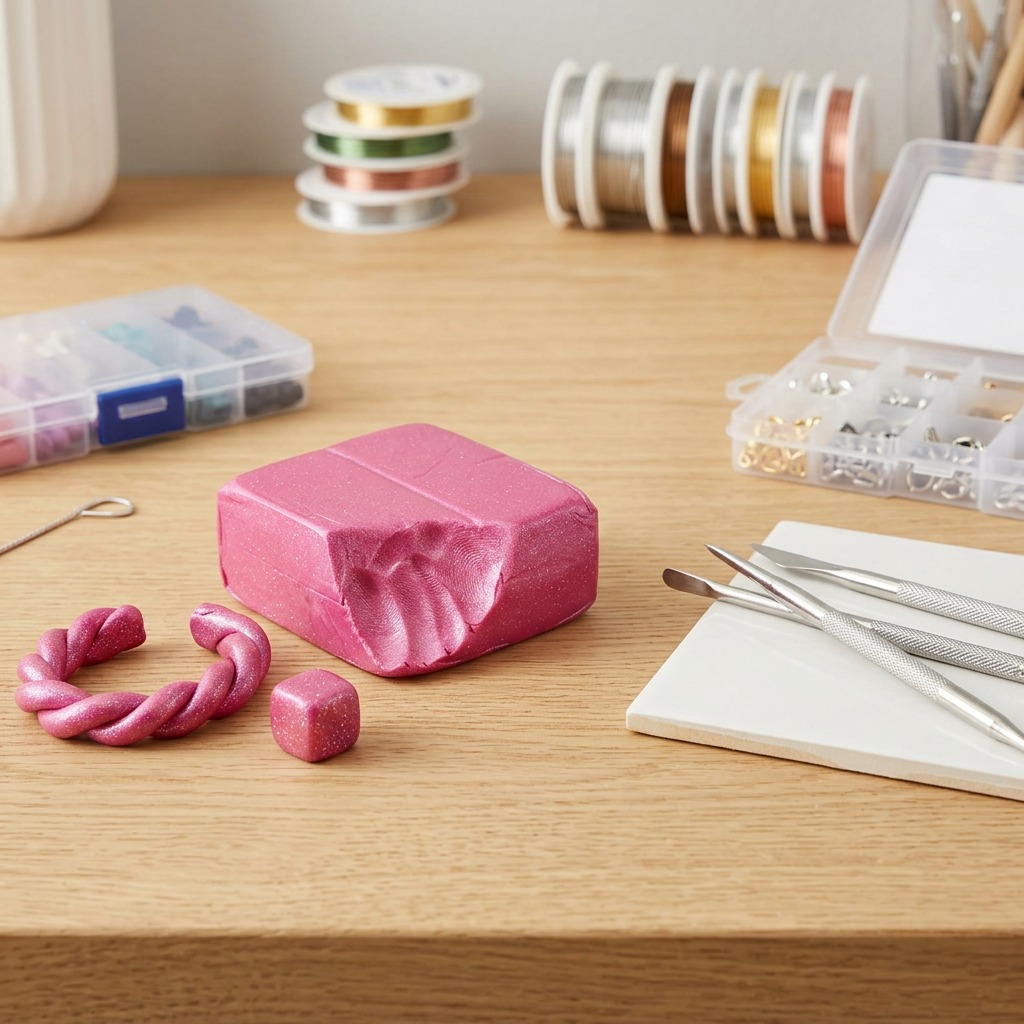FIMO Effect – Pâte quartz rubis 57 g, réf. 8020-286 — exemple de présentation ou d’utilisation