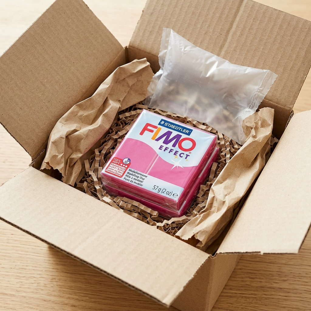 FIMO Effect – Pâte quartz rubis 57 g, réf. 8020-286 — vue rapprochée