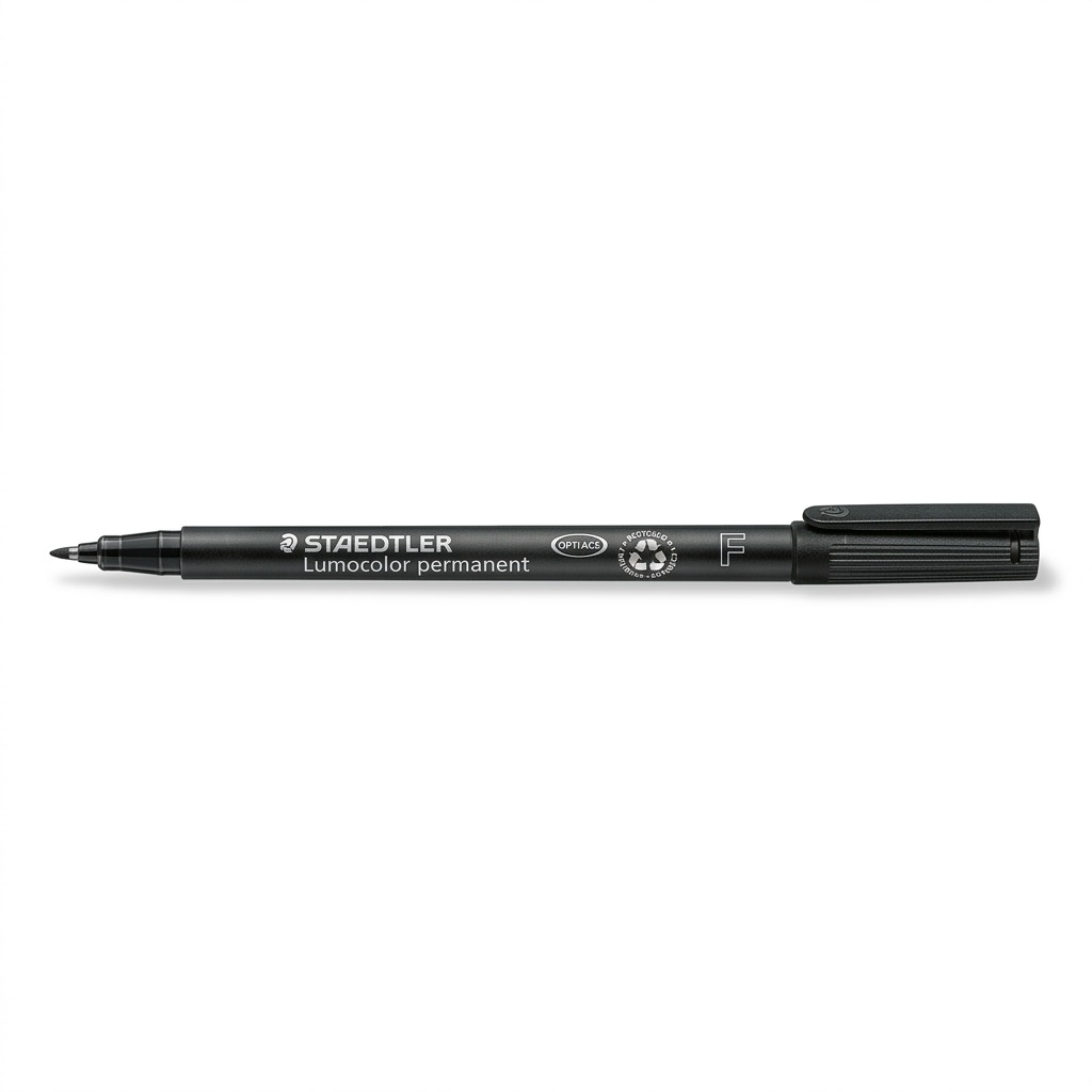 STAEDTLER Lumocolor – Marqueur permanent fin noir, réf. 318-9-10 — vue du produit sur fond clair