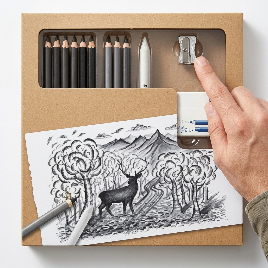 STAEDTLER Mixed Charcoal Set on a clean white background.