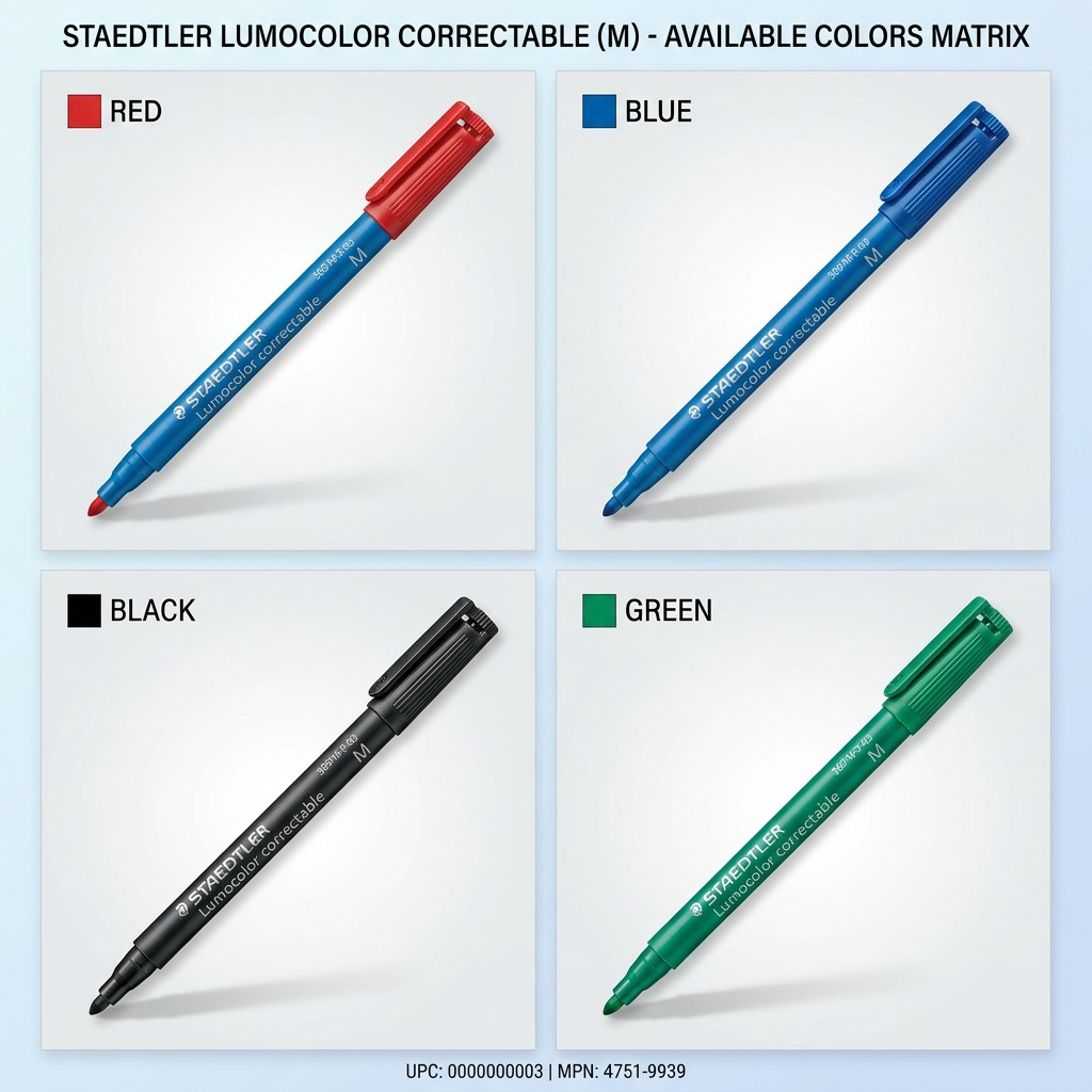 STAEDTLER Lumocolor – Marqueur rouge tableau blanc, pointe moyenne, réf. 305-M-2-03 — vue du produit 5
