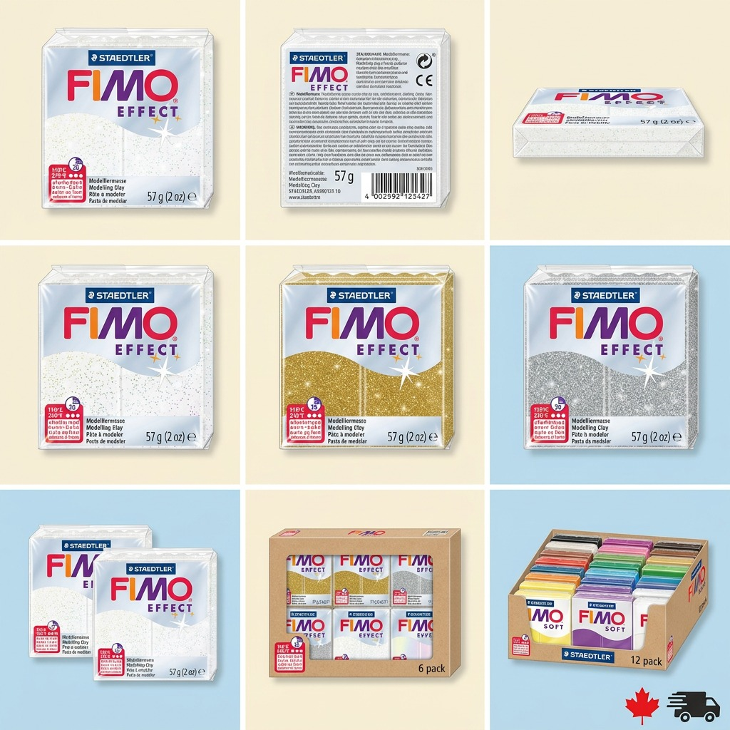 FIMO Effect – Pâte blanche pailletée 57 g, réf. 8020-052 — vue 5