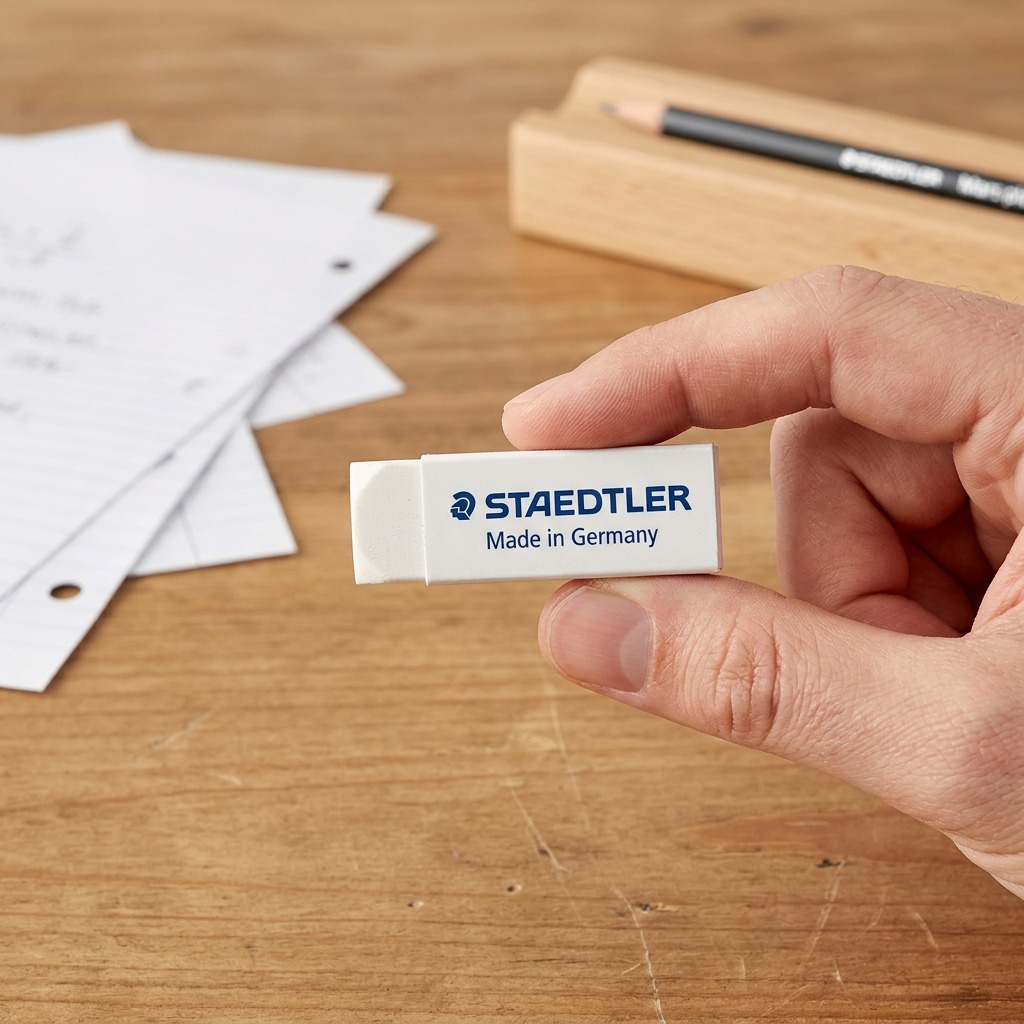 A close-up photograph of two STAEDTLER Mars plastic refill erasers from the Z2PHCUMD17UHXL3FB28Z product, with their exact branding and details visible.