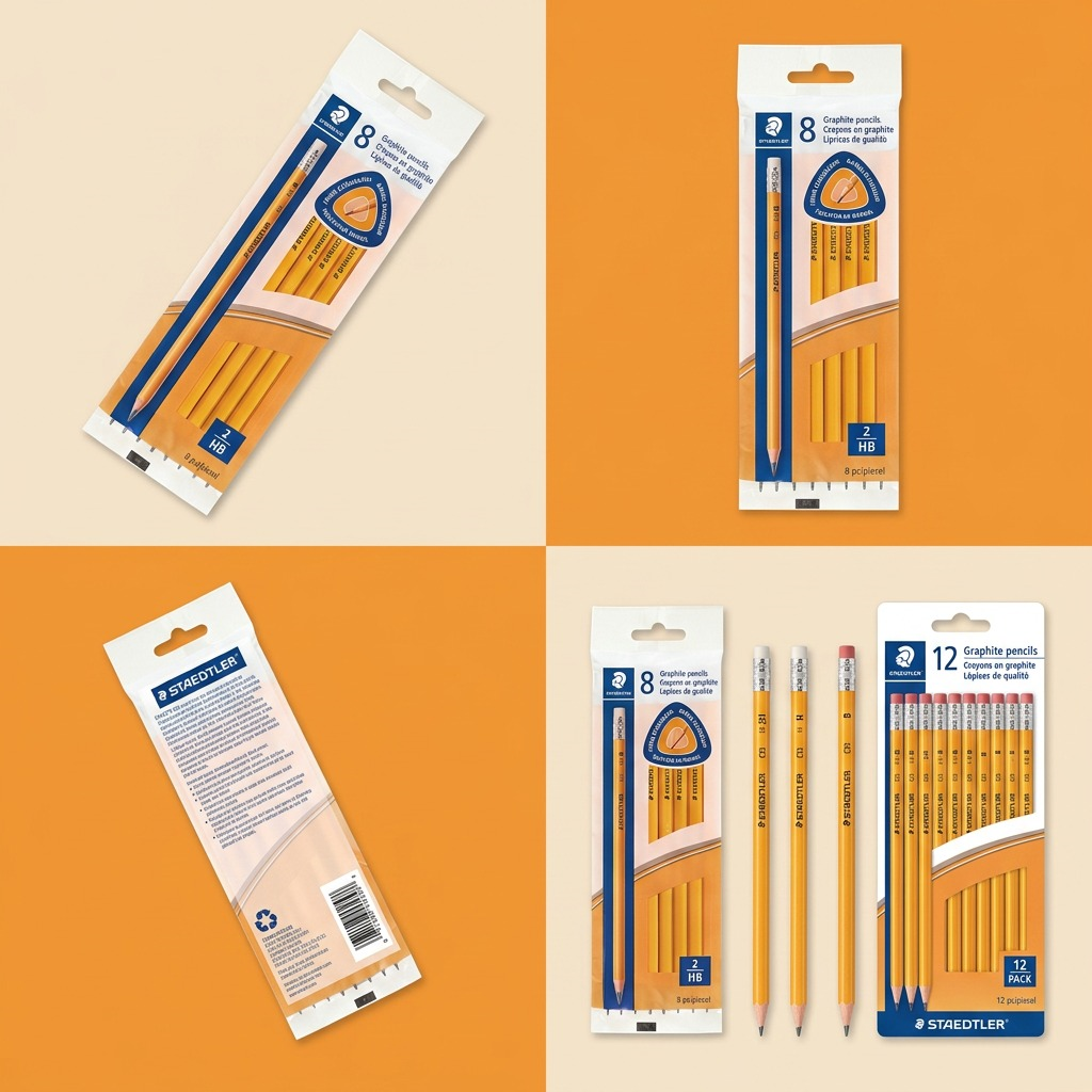 STAEDTLER 8 crayons HB triangulaires jaunes, réf. 173-C8A6 — vue du produit 5