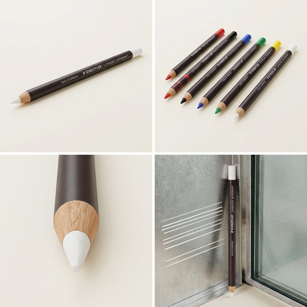 STAEDTLER Lumocolor glasochrom – Marqueur sec permanent blanc, réf. 108-20-0 — vue du produit 4