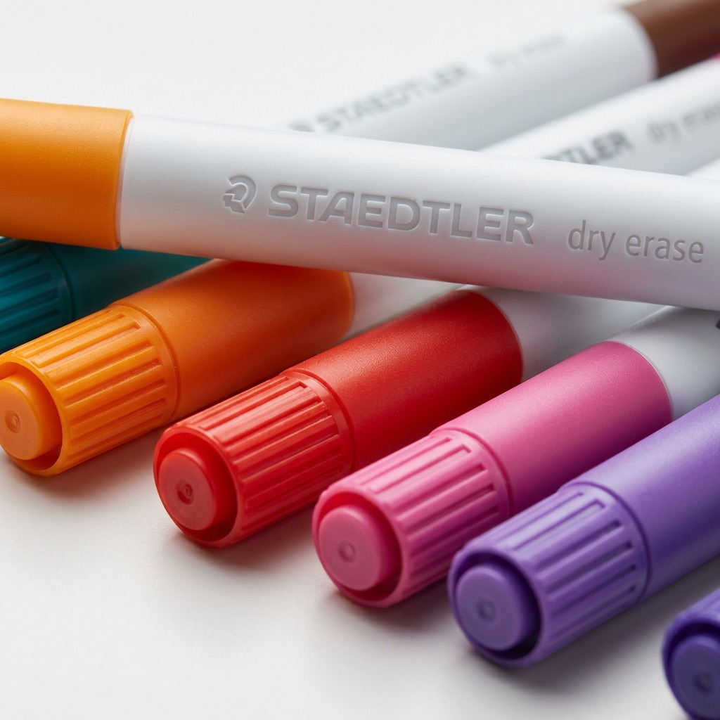 STAEDTLER 10 marqueurs effaçables à sec double pointe, réf. 3010TB10LU — gros plan des détails