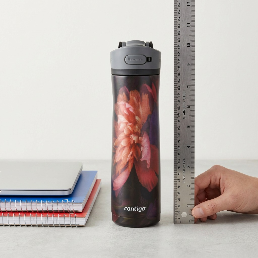 Pure hero shot of the Contigo Ashland Chill 2.0 Nightflower bottle on white.