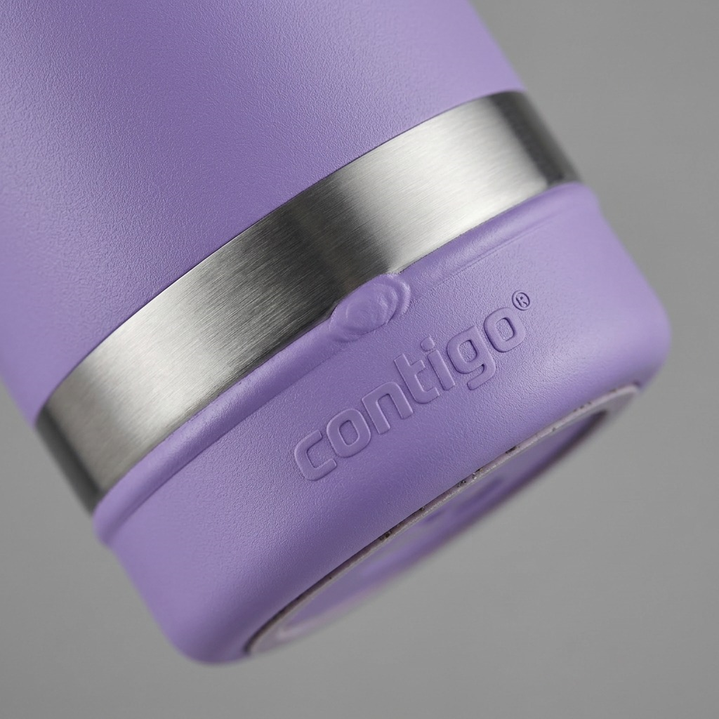 Contigo Streeterville – Gobelet antifuite 30 oz (887 ml), Space Lilac — gros plan du couvercle et des détails, réf. 2221418