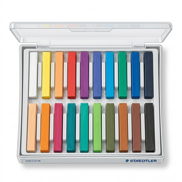 STAEDTLER 24 pastels secs assortis, réf. 2430-C24-08 — vue du produit sur fond clair