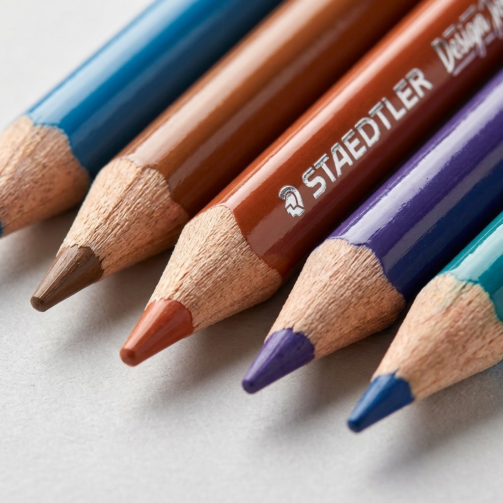 STAEDTLER 24 crayons aquarellables, 3 mm, réf. 12781C24A6 — gros plan des détails