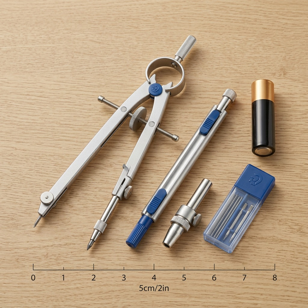 High-resolution hero shot of the STAEDTLER Mars 551 Comfort compass set with extension bar.