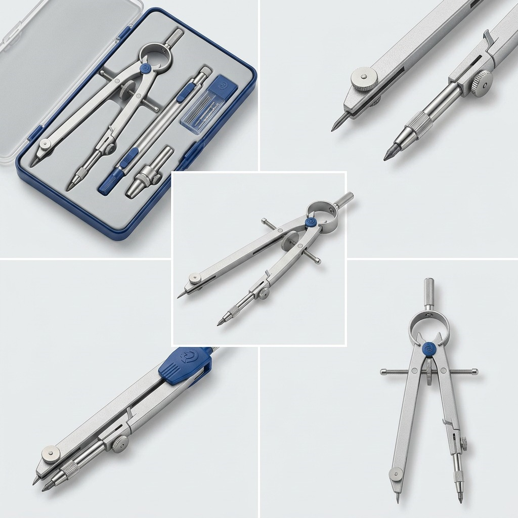 STAEDTLER Mars 551 Comfort – Compas avec rallonge, réf. 551-02-02 — vue rapprochée des détails
