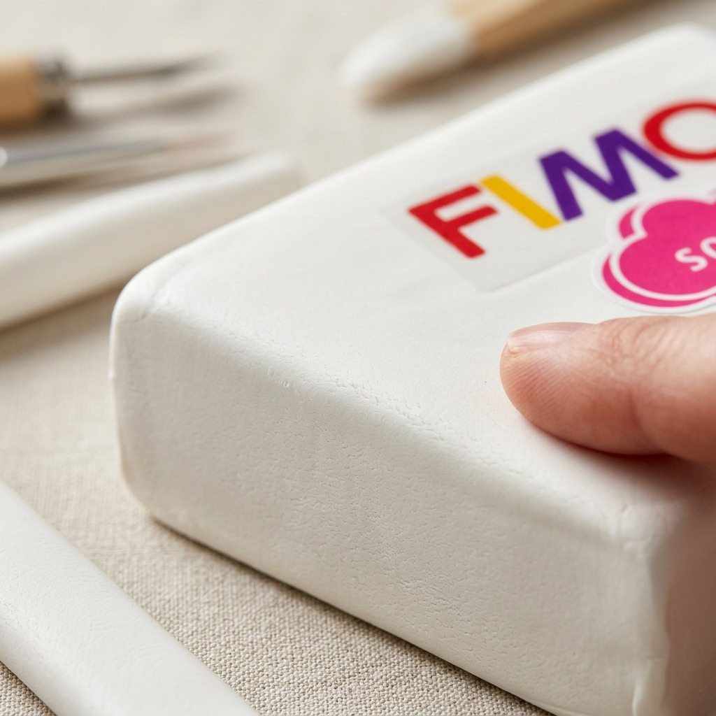 FIMO Soft – Pâte blanche 57 g, réf. 8020-0 — vue rapprochée