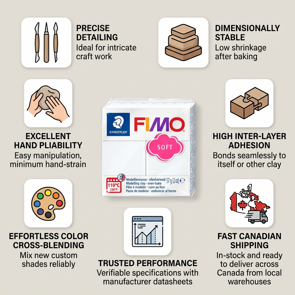 FIMO Soft – Pâte blanche 57 g, réf. 8020-0 — vue 8