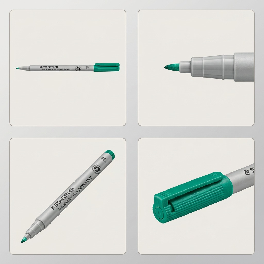 STAEDTLER Lumocolor – Marqueur vert non permanent fin, réf. 316-5-10 — vue du produit 5
