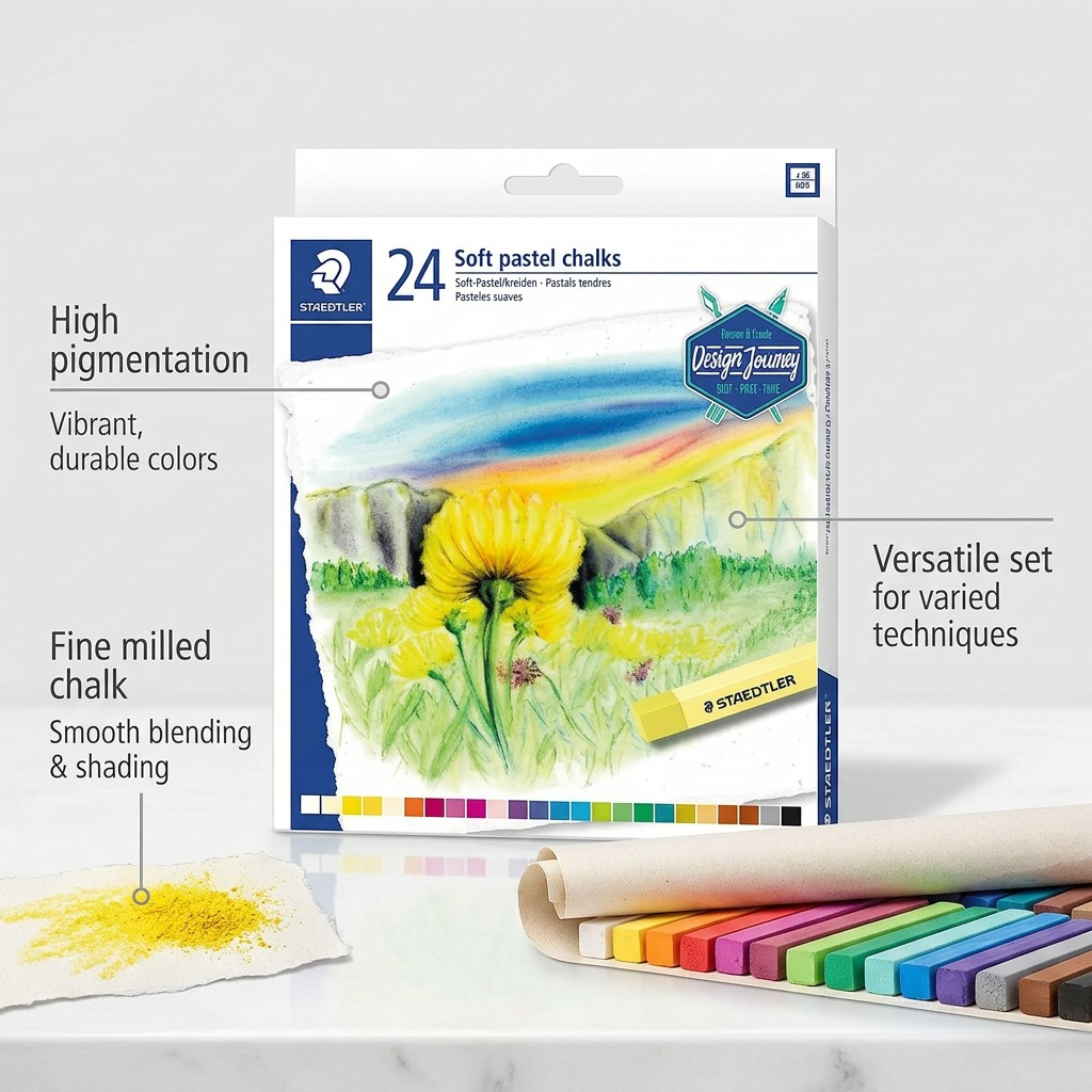 STAEDTLER 24 pastels secs assortis, réf. 2430-C24-08 — vue du produit 2