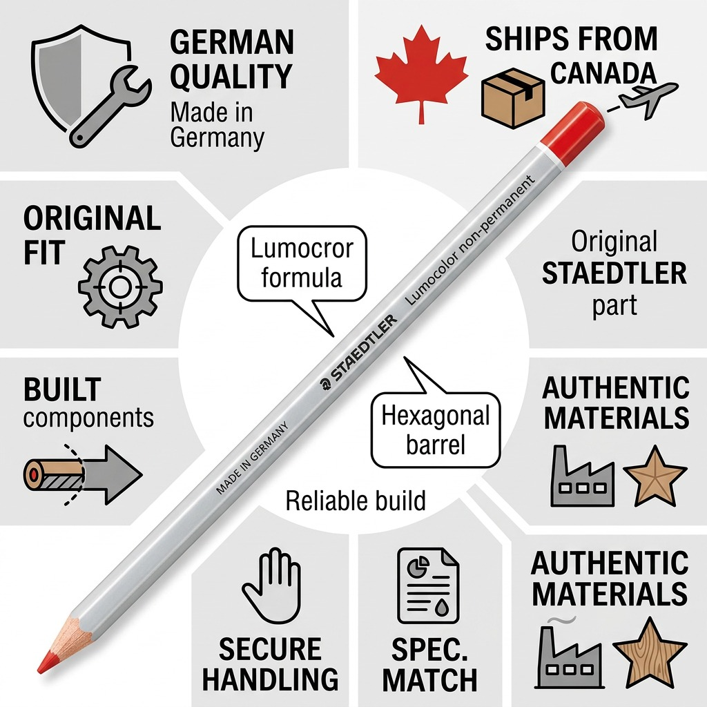 STAEDTLER Omnichrom – Crayon rouge, réf. 108-2-10 — vue du produit sur fond clair