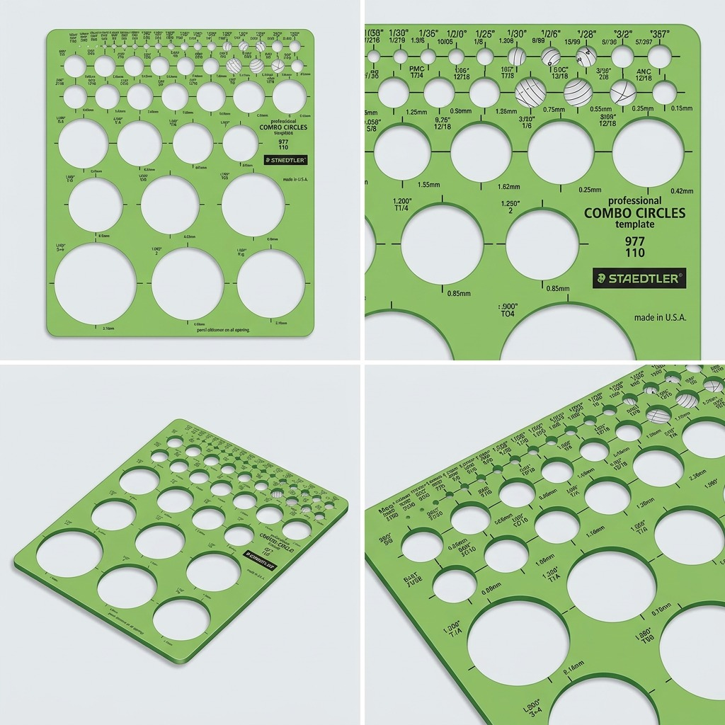 STAEDTLER – Gabarit combiné pour cercles, réf. 977-110-02 — vue 5