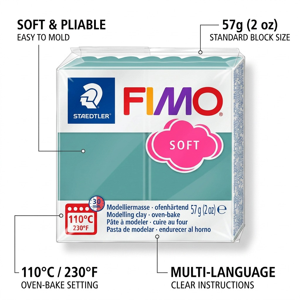 FIMO Soft – Pâte vague océanique 57 g, réf. 8020-T36 — détail du produit