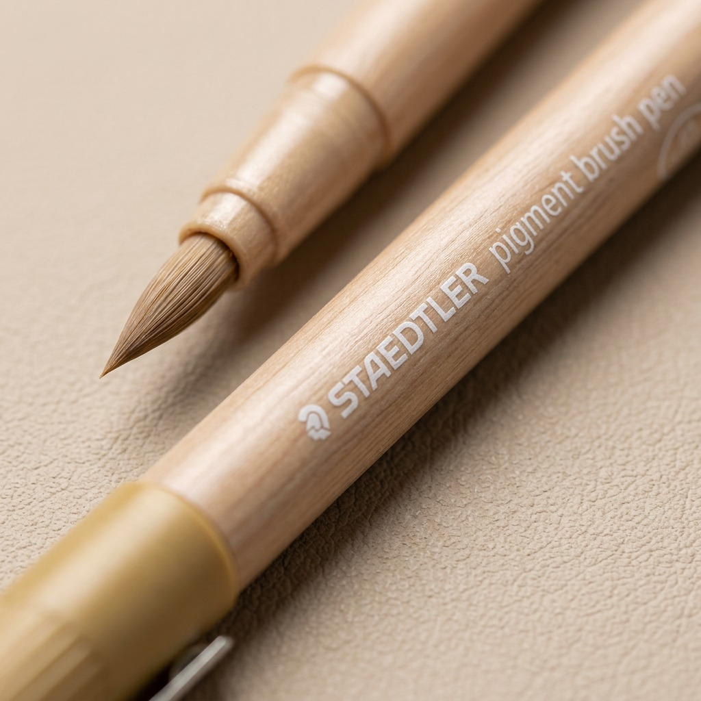 STAEDTLER Pigment Arts Brush – Lot de 12 couleurs portrait, réf. 371-C12-4-10-35 — gros plan