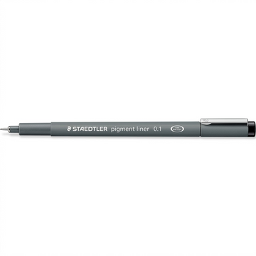 STAEDTLER Pigment Liner – Fineliner noir 0,1 mm, réf. 308-01-9M — vue du produit 1