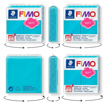 FIMO Soft – Pâte menthe poivrée 57 g, réf. 8020-39 — vue de l’emballage