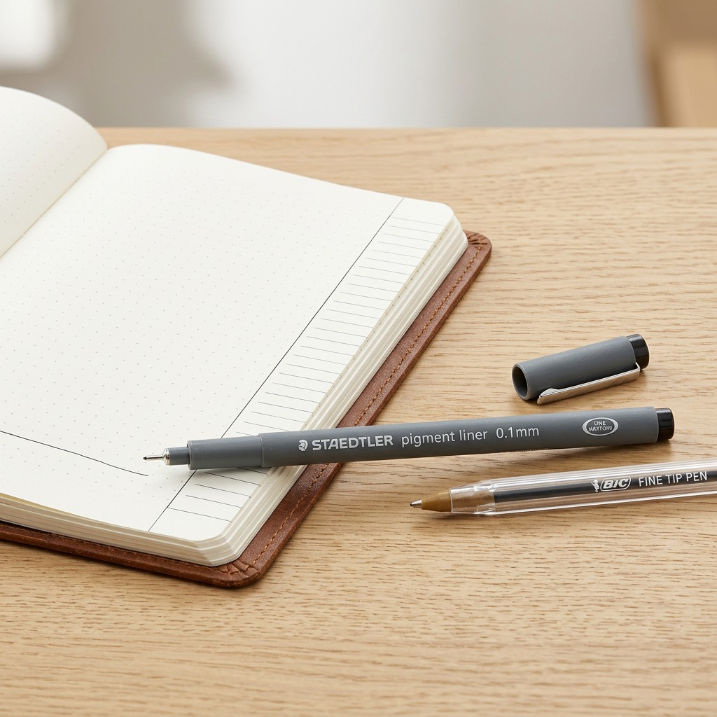 STAEDTLER Fineliner 0.1mm black (MPN: 308-01-9M, UPC: 4007817330395) canonical product image.