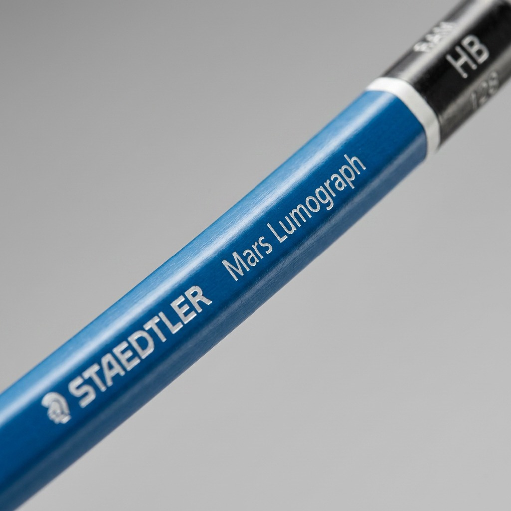 STAEDTLER Mars Lumograph – Crayon graphite HB, réf. 100-HB-M — gros plan des détails