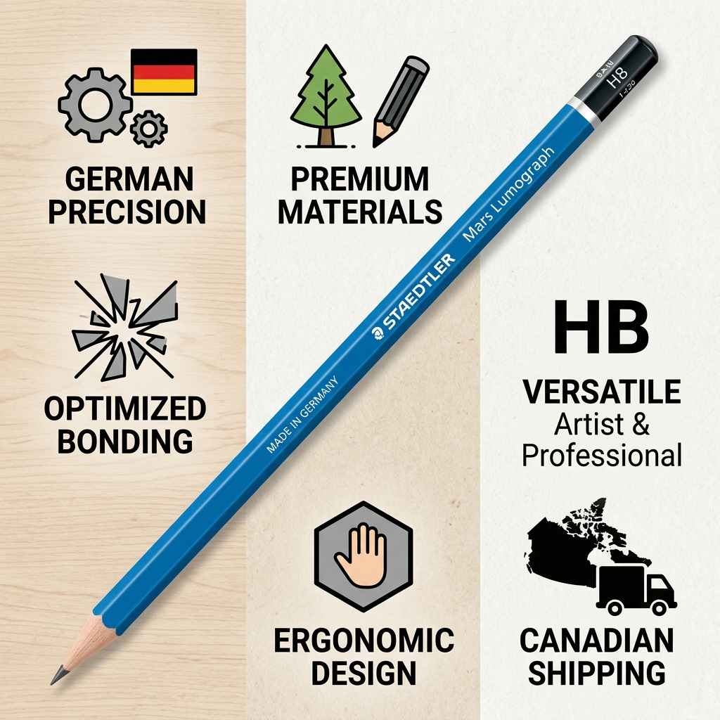 STAEDTLER Mars Lumograph – Crayon graphite HB, réf. 100-HB-M — vue du produit 8