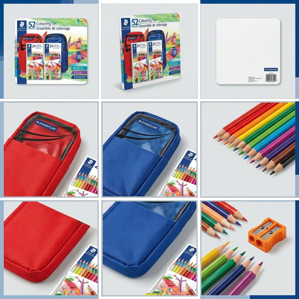 STAEDTLER coloriage de 52 pièces, réf. 175-SET-O-03 — gros plan des détails