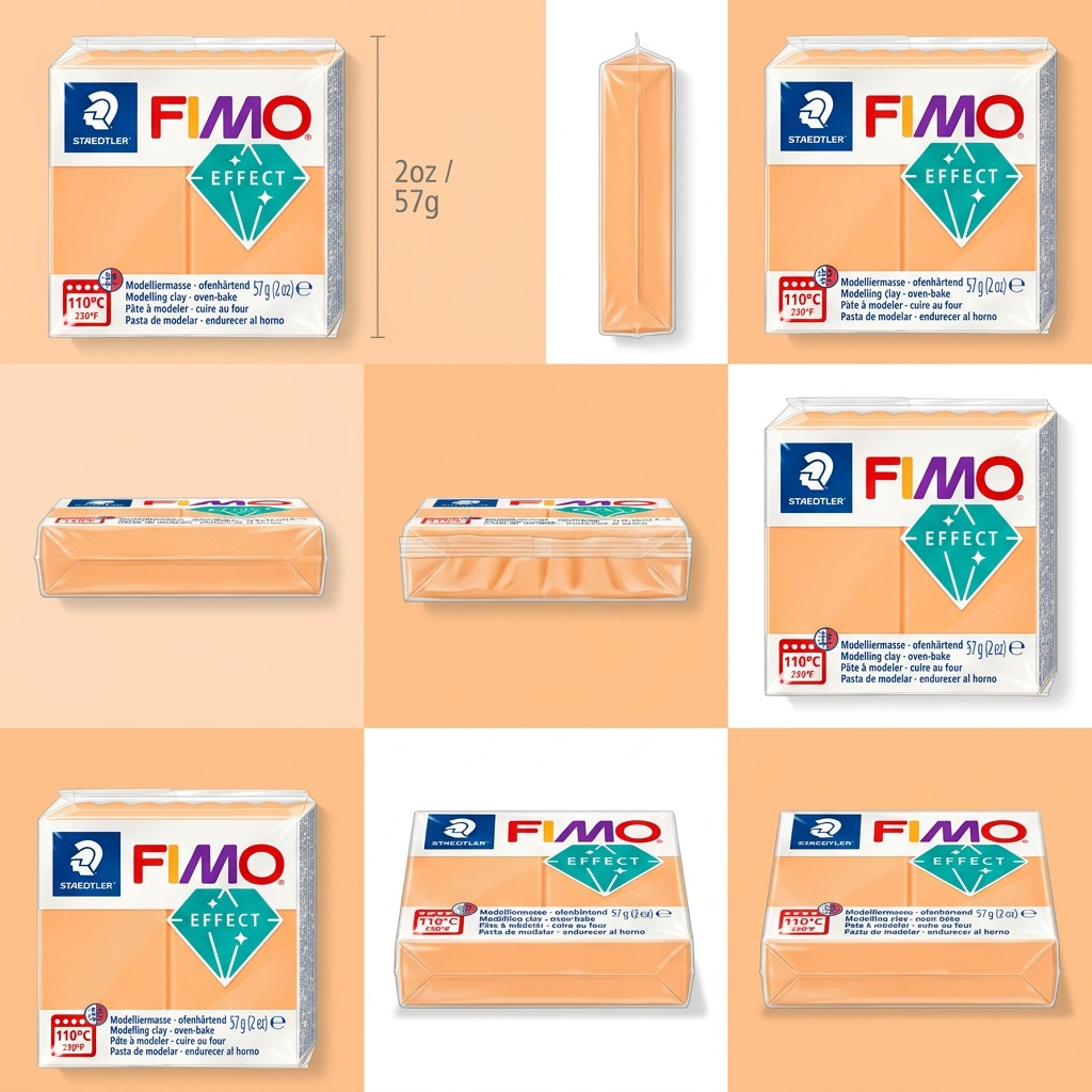FIMO Effect Neon – Pâte orange néon 57 g, réf. 8010-401 — vue 5