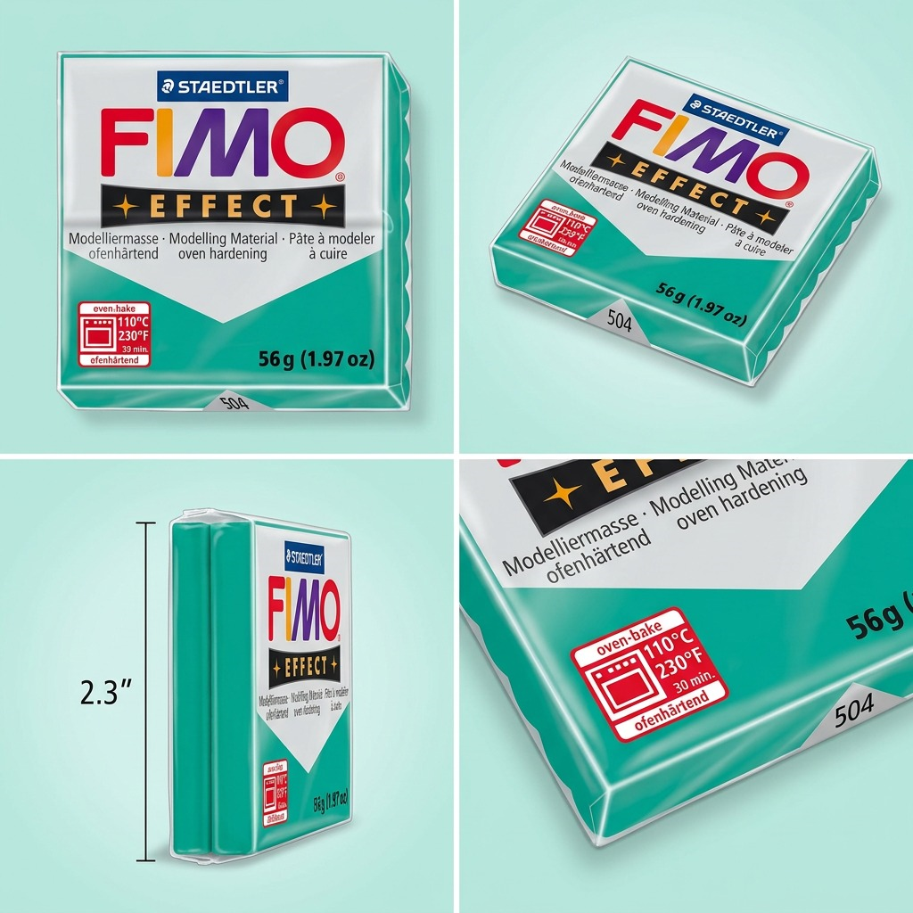 FIMO Effect – Pâte verte 57 g, réf. 8020-504 — détail du produit