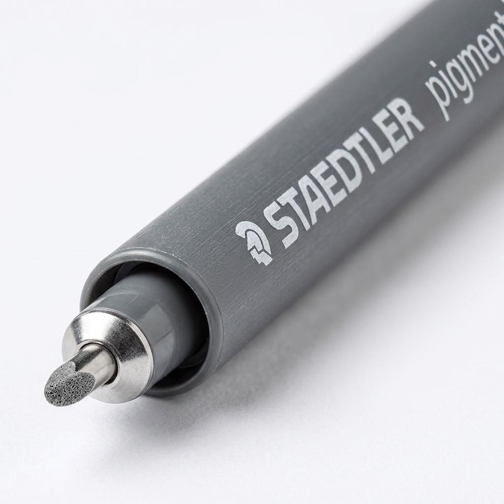 STAEDTLER Pigment Liner – Fineliner noir 2,0 mm, réf. 308-C2-9M — gros plan des détails