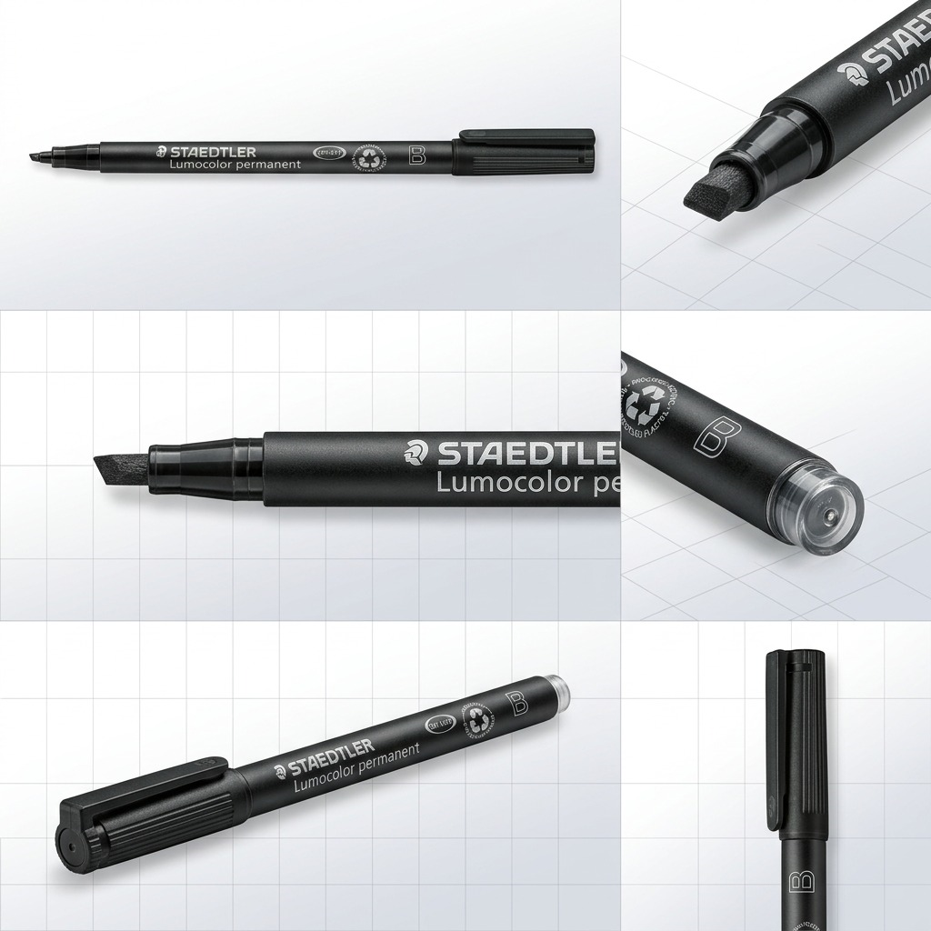 STAEDTLER Lumocolor – Marqueur permanent noir large, réf. 314-9-10 — vue du produit 5