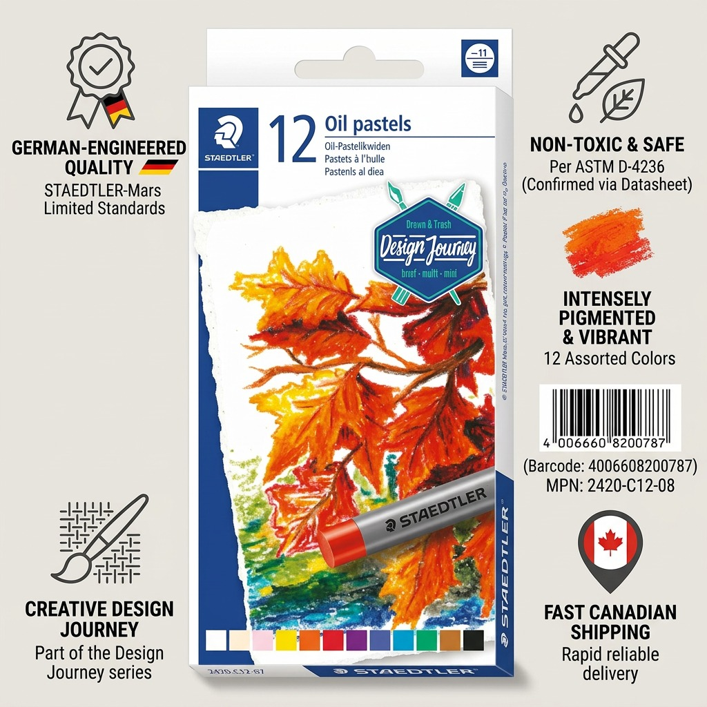 STAEDTLER 12 pastels à l’huile assortis, réf. 2420-C12-08 — vue du produit 8