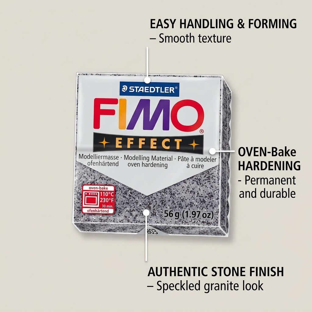 FIMO Effect – Pâte effet pierre granite 57 g, réf. 8020-803 — vue 6