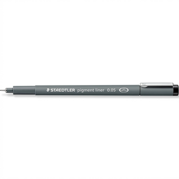 STAEDTLER Pigment Liner – Fineliner noir 0,5 mm, réf. 308-05-9M — vue du produit sur fond clair