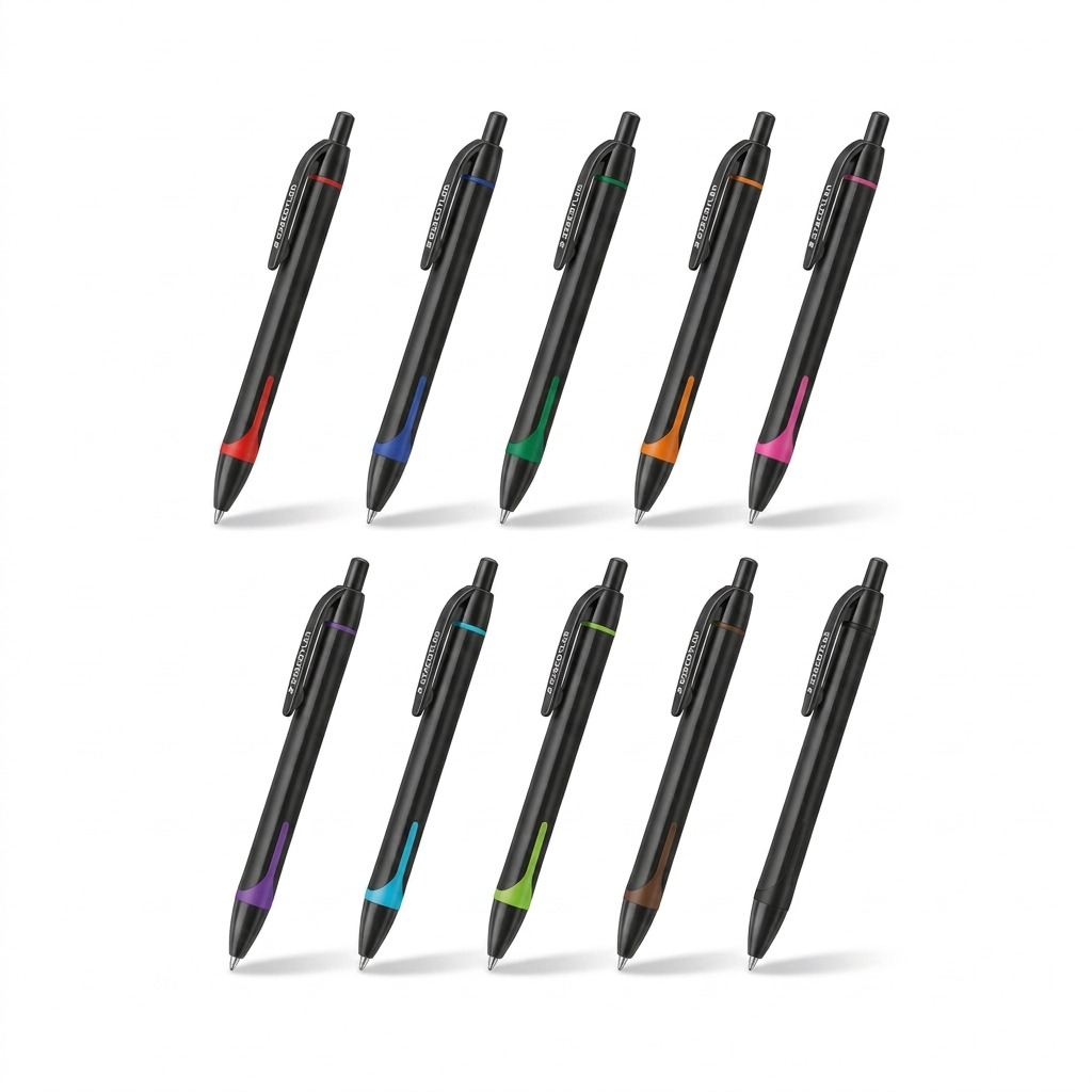 STAEDTLER gel – Lot de 10 stylos gel rétractables, réf. 4670-TB10 — vue sur fond clair