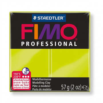 FIMO Professional – Pâte jaune pur 57 g, réf. 8005-100 — vue rapprochée