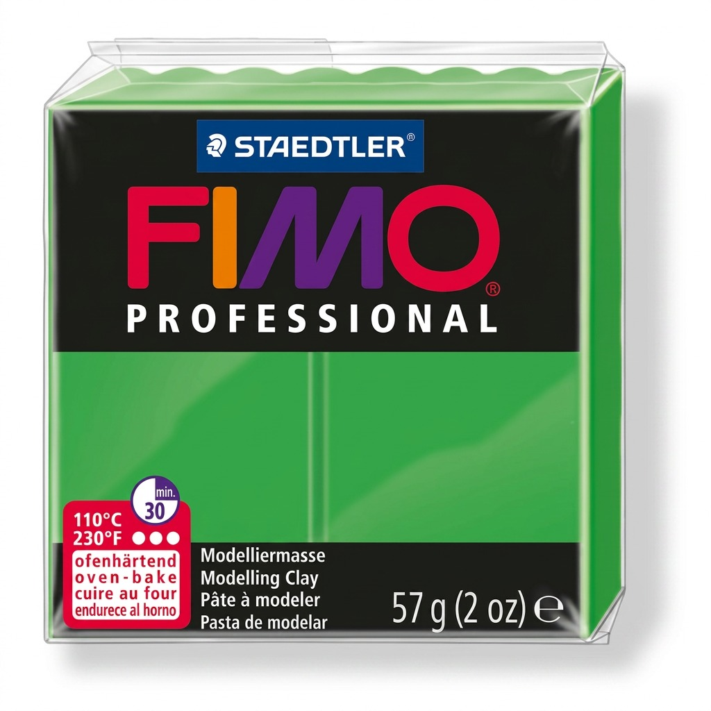 FIMO Professional – Pâte vert pur 57 g, réf. 8005-500 — vue du produit sur fond clair