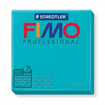 FIMO Professional – Pâte turquoise 57 g, réf. 8005-32 — vue du produit sur fond clair
