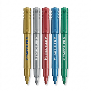 STAEDTLER – Lot de 5 marqueurs métal, réf. 8323TB5A6 — vue de l’emballage